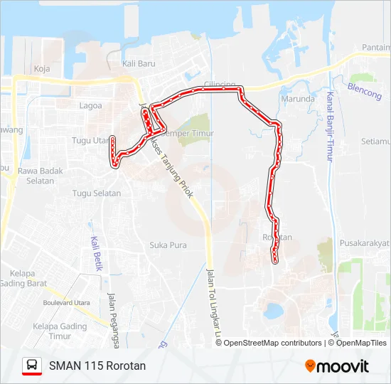 U02 Bus Line Map