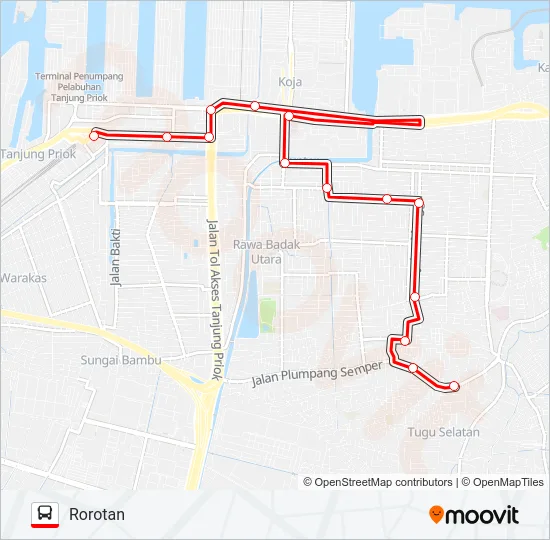 U08 Bus Line Map