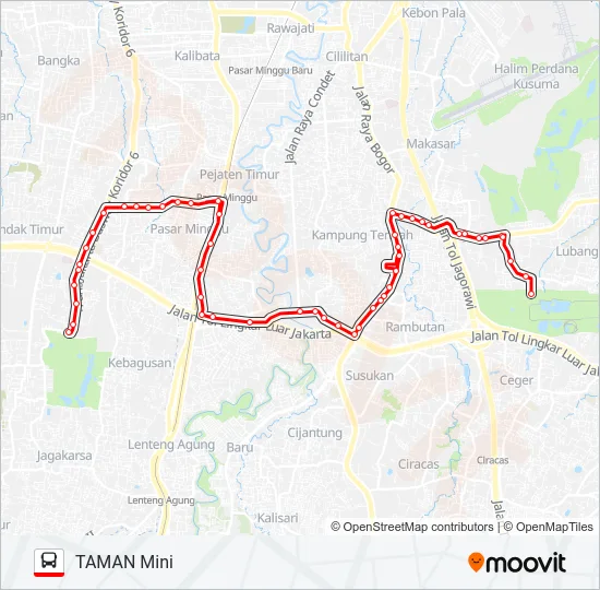 S15A Bus Line Map