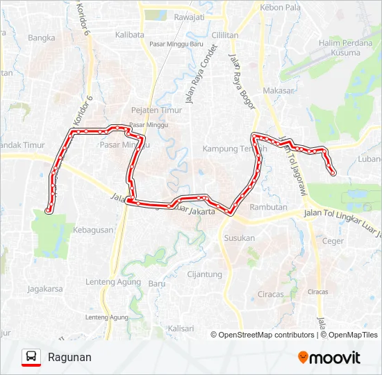 S15A Bus Line Map