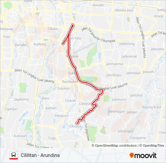T15A Bus Line Map