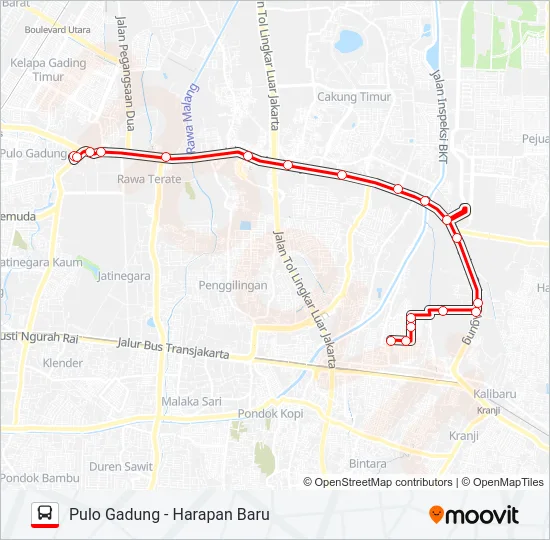 T20A Bus Line Map