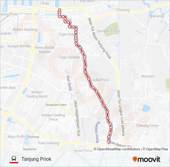 U03A Bus Line Map