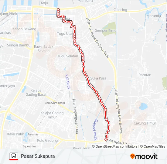 U03A Bus Line Map