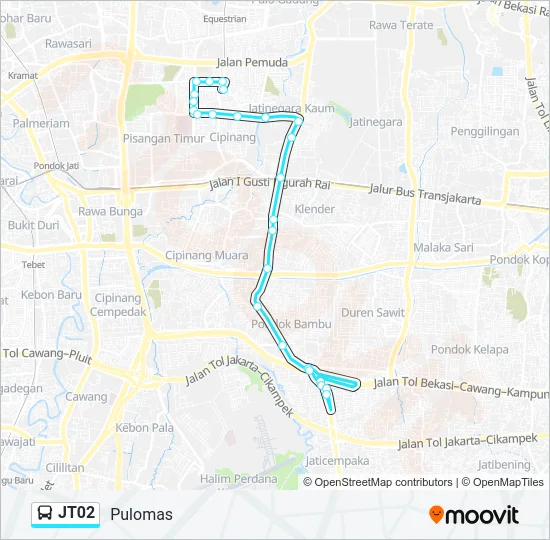 JT02 Bus Line Map