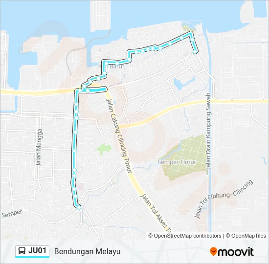 JU01 Bus Line Map