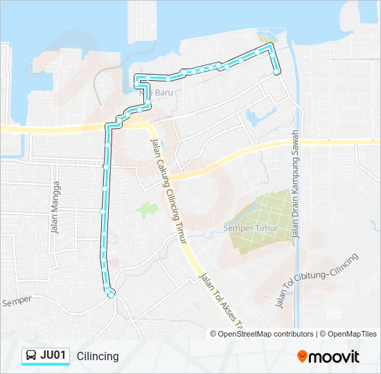 JU01 Bus Line Map
