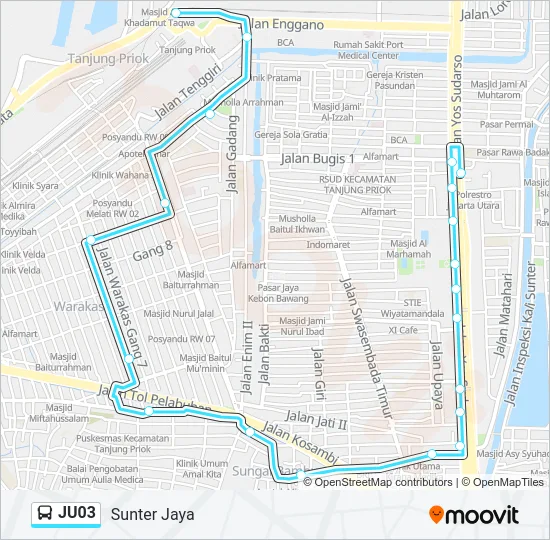 JU03 Bus Line Map