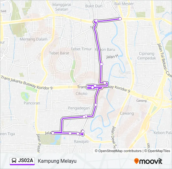 JS02A Bus Line Map