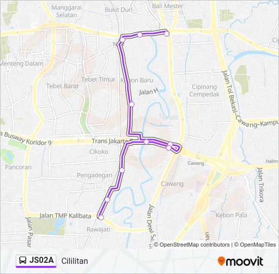 JS02A Bus Line Map