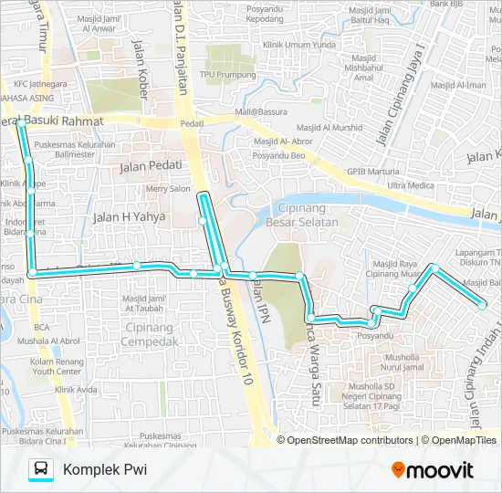 M03 Bus Line Map