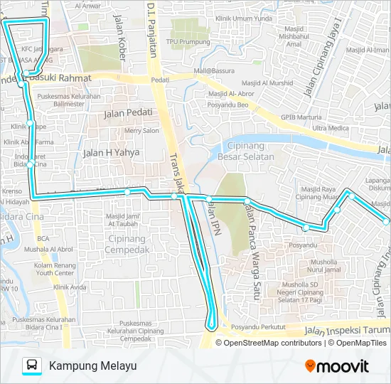 M03 Bus Line Map