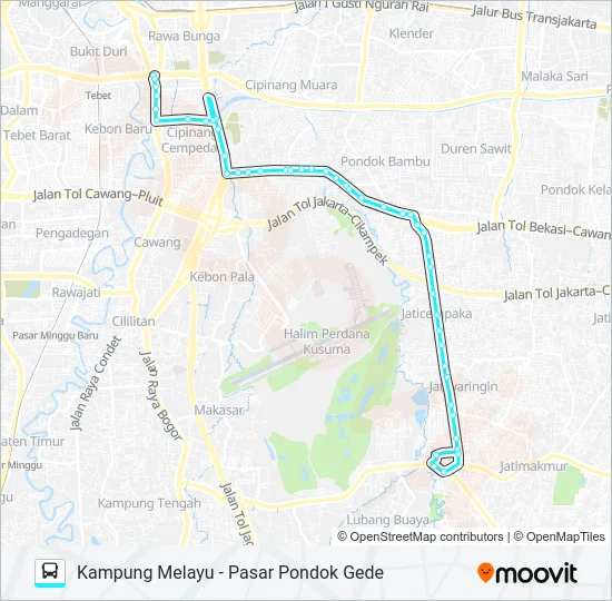 M18 Bus Line Map