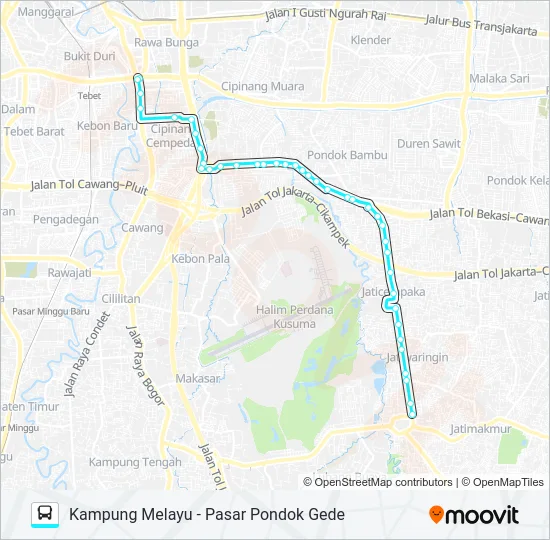 M18 Bus Line Map