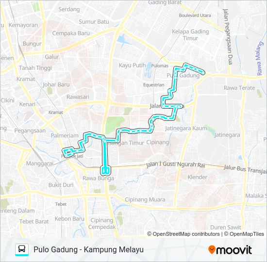 M21 Bus Line Map