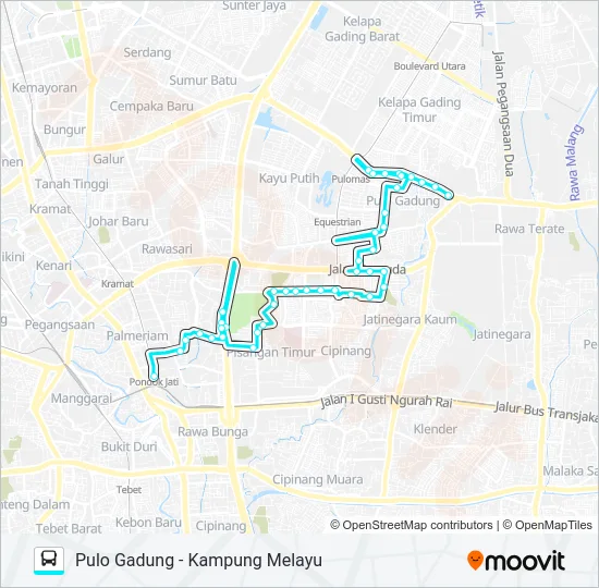 M21 Bus Line Map