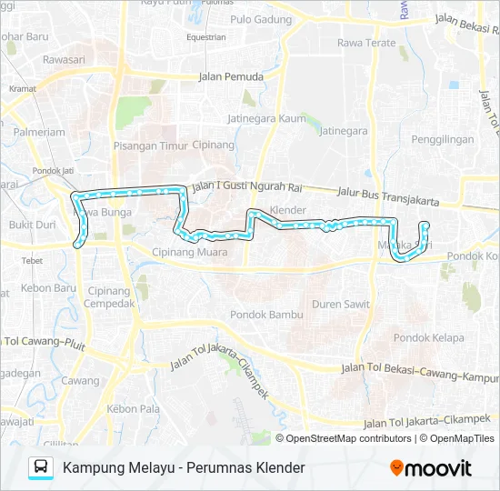 M32 Bus Line Map