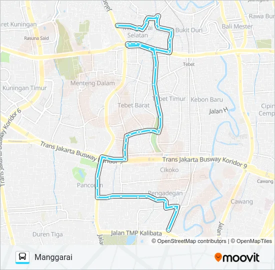 M34 Bus Line Map