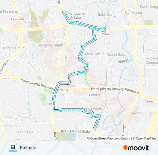 M34 Bus Line Map
