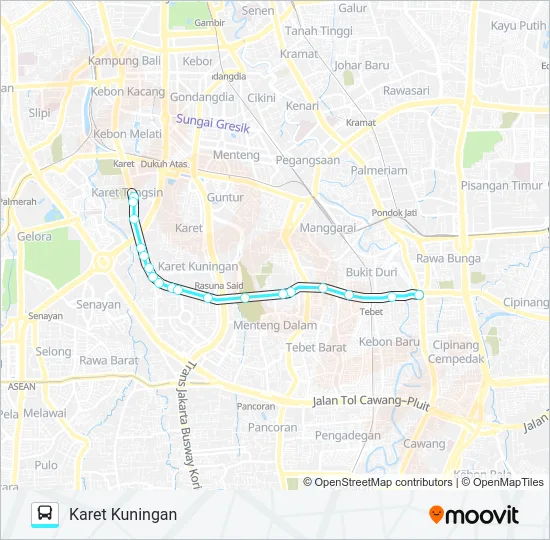 M44 Bus Line Map
