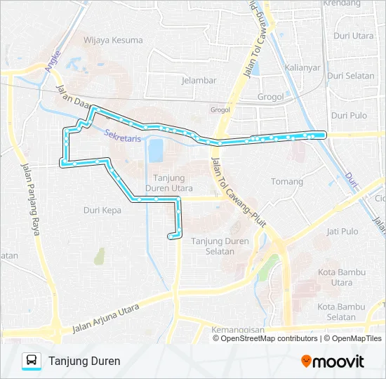 M45 Bus Line Map