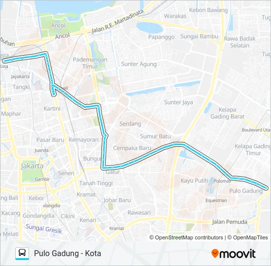 M53 Bus Line Map