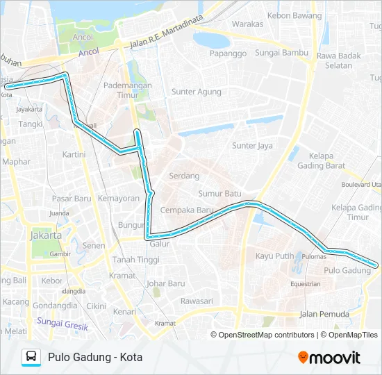 M53 Bus Line Map