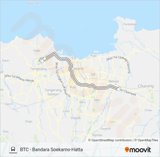 DAMRI BEKASI TIMUR Bus Line Map