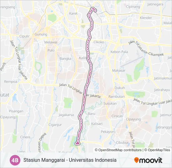 4B Bus Line Map