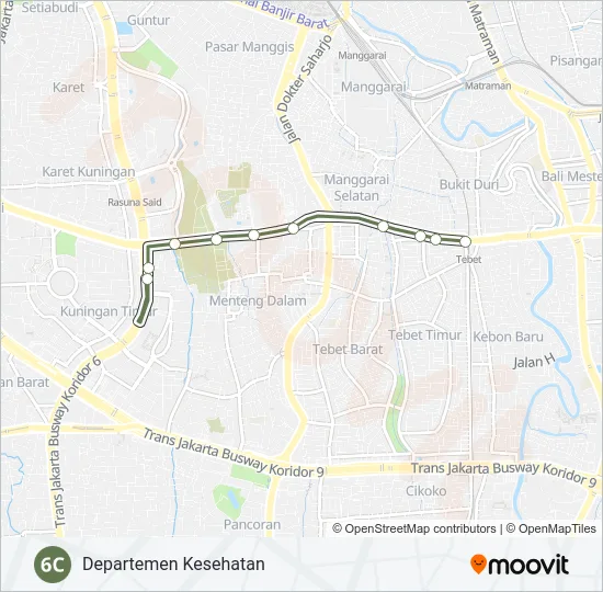 6C Bus Line Map