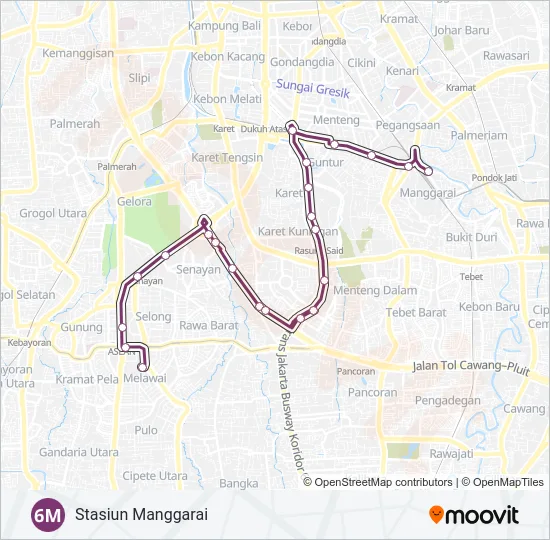 6M Bus Line Map