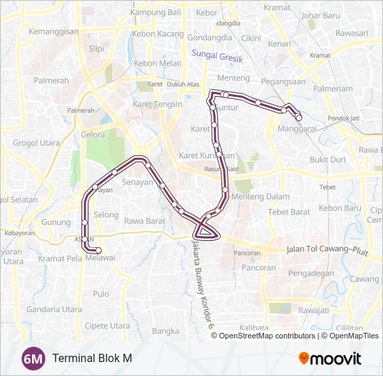 6M Bus Line Map