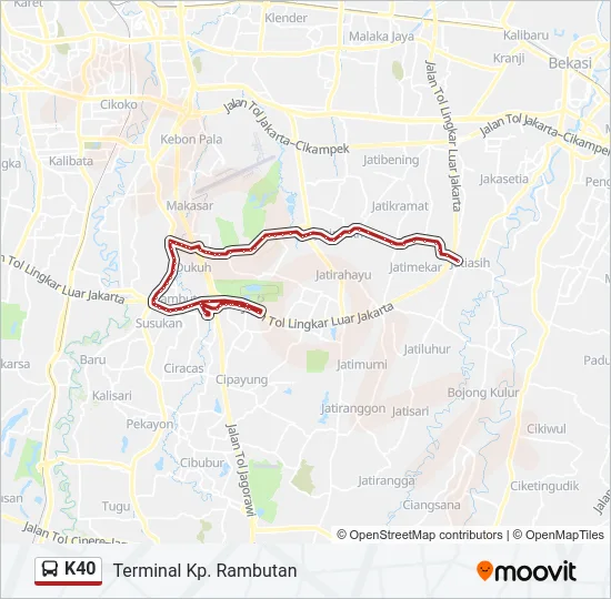 K40 Bus Line Map