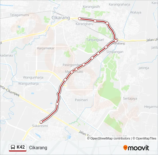 K42 Bus Line Map