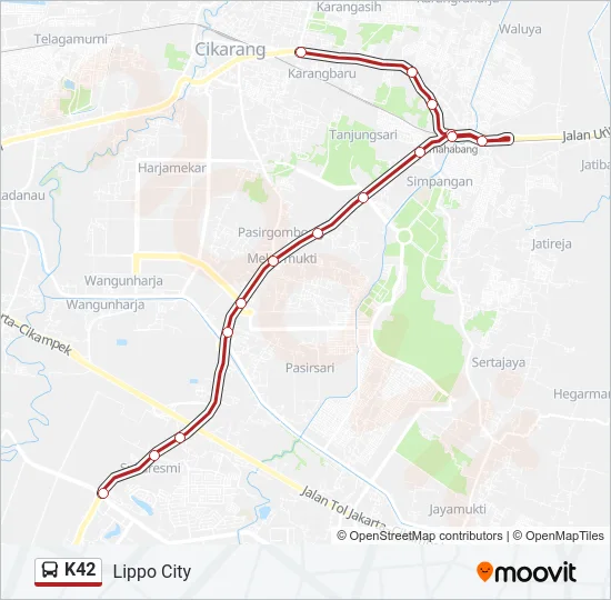 K42 Bus Line Map