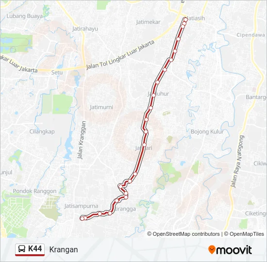 K44 Bus Line Map