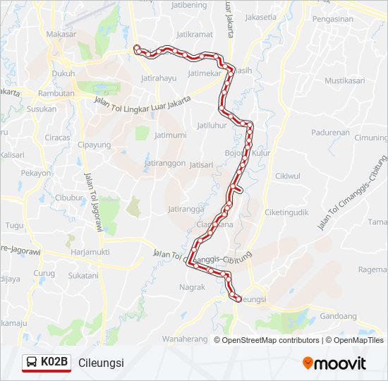 K02B bus Line Map