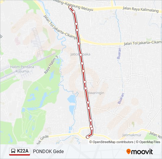 K22A bus Line Map