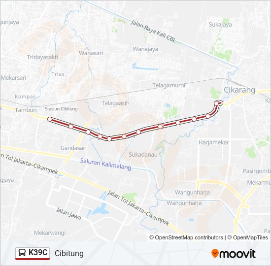 K39C bus Line Map