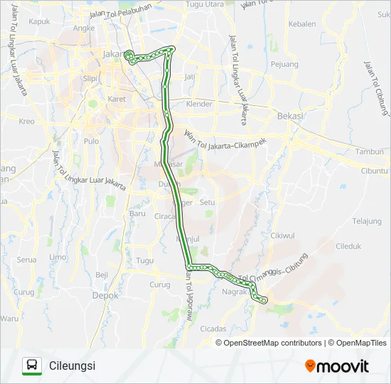 AC100A Bus Line Map