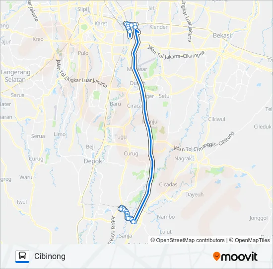 AC100B Bus Line Map