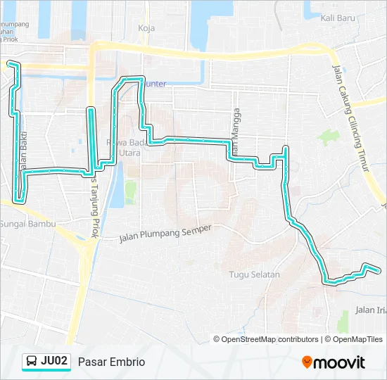 JU02 Bus Line Map