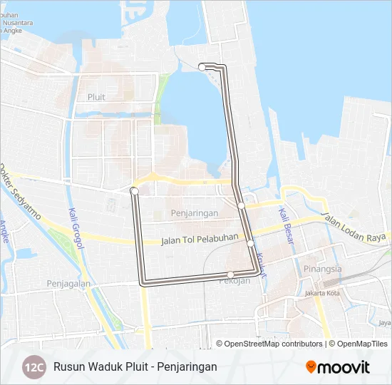 12C Bus Line Map