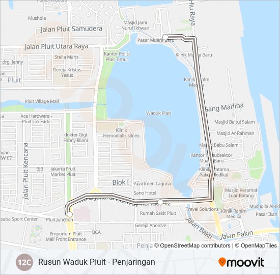 12C Bus Line Map