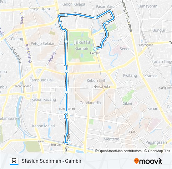 FEEDER KERETA BANDARA bus Line Map