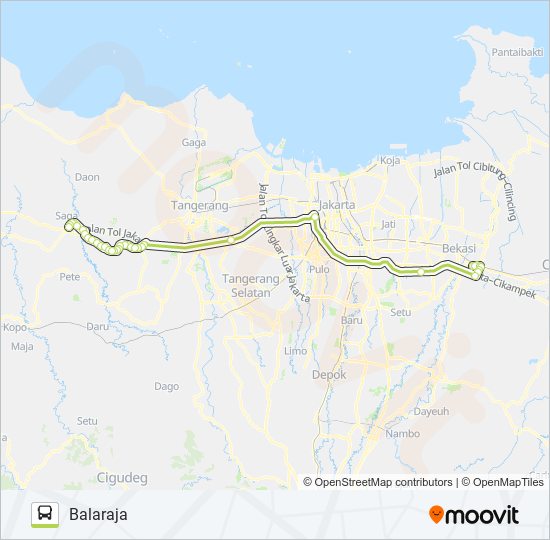 BALARAJA - BEKASI bus Line Map