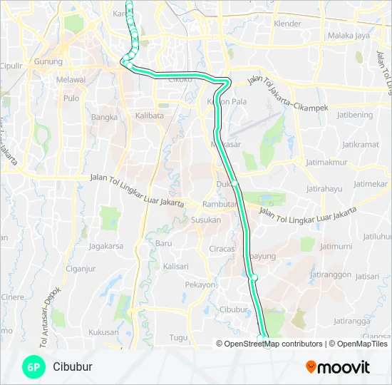 6P Bus Line Map