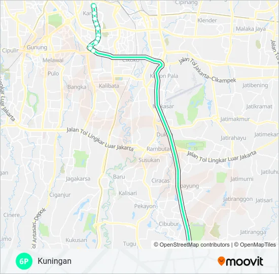 6P Bus Line Map