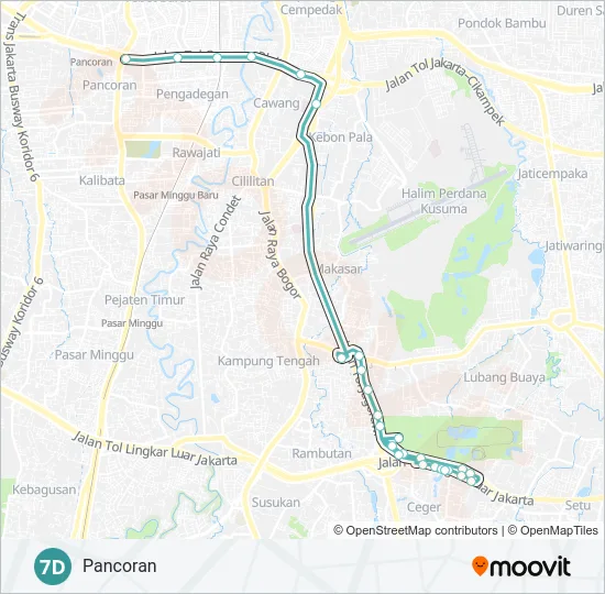 7D Bus Line Map