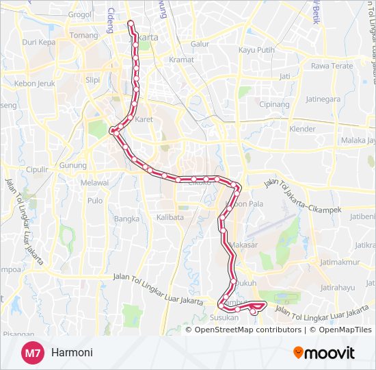 M7 Bus Route Map M7 Route: Schedules, Stops & Maps - Harmoni (Updated)
